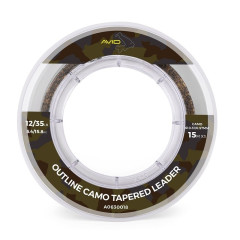 Šokový Vlasec Avid Carp Outline Tapered Leader Camo 3x15m