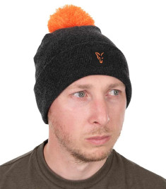 Čepice Collection Bobble Hat Black Orange