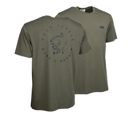 Triko Make It Happen T-Shirt Carp Logo Green