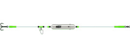 Montáž Adjustable River Rigs Nose Clip Triple 250cm 1,3mm 3/0 40g