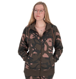 Mikina Womens Zipped Camo Hoodie