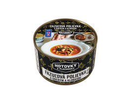 Jídlo Hotové Fazolová polévka s uzeným a klobásou 800ml