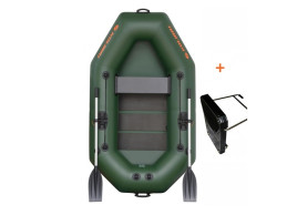 Člun K-220 T zelený + lamelová podlaha + držák motoru