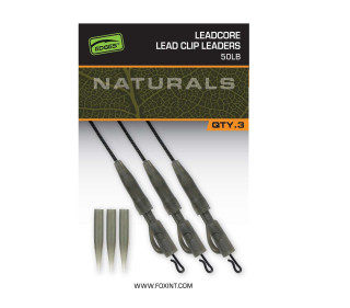 Montáž s Olověnou Šňůrkou Naturals PG Lead Clip Leaders 40lb