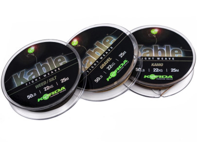 Šňůra s olověným jádrem Kable Tight Weave Kamo 50lb 7m