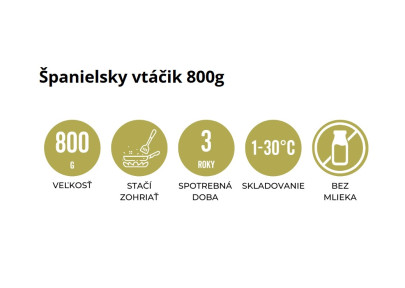 Jídlo Hotové Španělský ptáček 800g