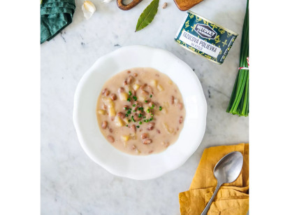 Jídlo Hotové Fazolová polévka na kyselo