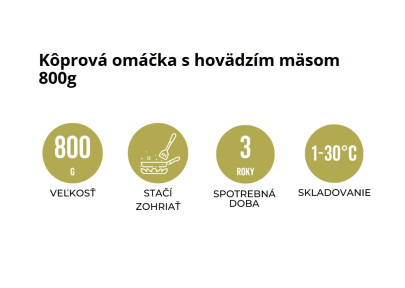 Jídlo Hotové Koprová omáčka s hovězím masem 800g