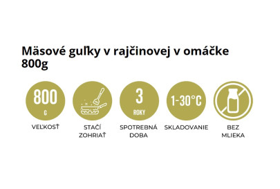 Jídlo Hotové Masové kuličky v rajčatové omáčce 800g