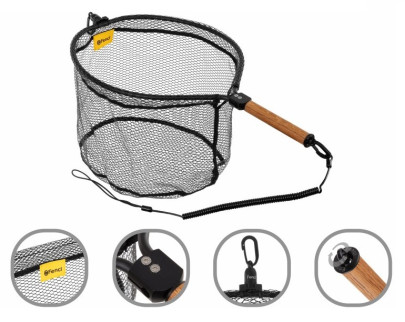 Podběrák Muškařský King M Nature s Magnetem a pogumovanou síťkou