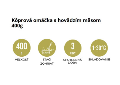 Jídlo Hotové Koprová omáčka s hovězím masem 400g