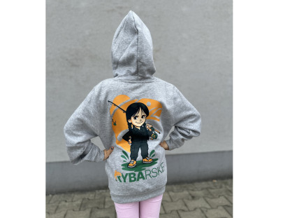 Mikina Dětská Girl Angler Grey