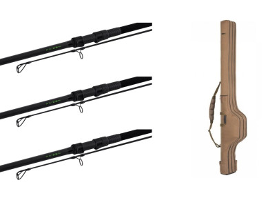 Prut Kaizen Green 3ks 12ft 3lb + obal Compac 3 Rod Divide