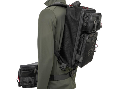 Batoh na přívlač W4 Master Backpack 3 Boxes XL Titanium Black 3in1