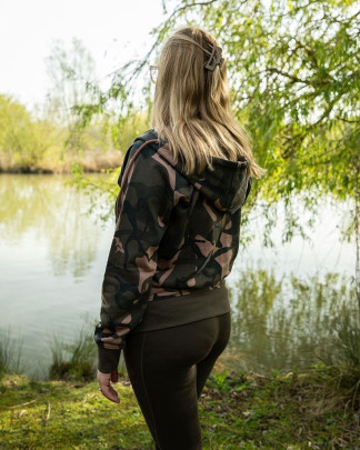 Mikina Womens Zipped Camo Hoodie