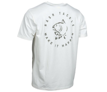 Triko Make It Happen T-Shirt Carp Logo Ecru