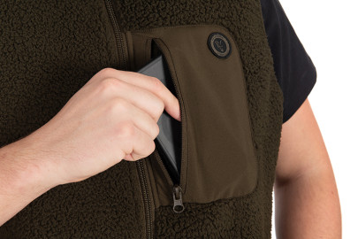 Vesta Olive Sherpa Hybrid Gilet