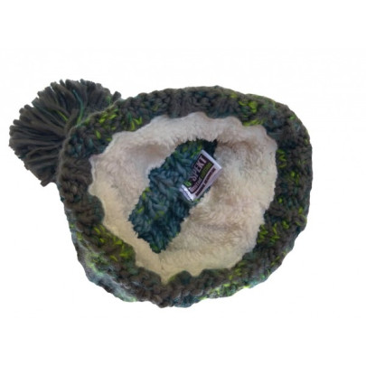 Dětská Čepice Maxi PomPem Beanie Šedozelená
