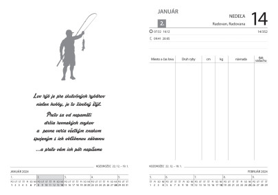 Úlovkový Diář Rybáře 2024