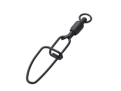 Obratlík s karabinkou BB Swivels Snap Black 3ks 90kg