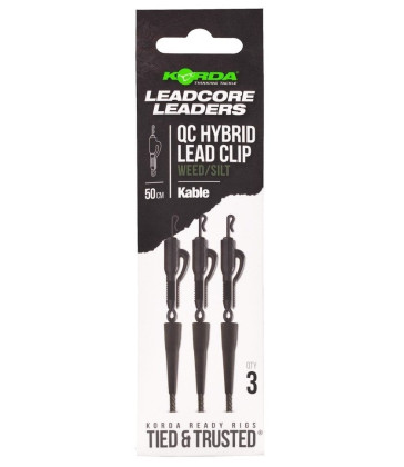 Montáž Kabel Leadcore Leader Hybrid Lead Clip QC Swivel 50cm Weed